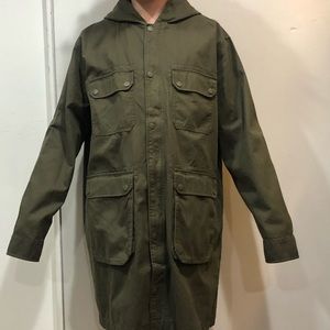 H&M Divided Khaki Green Long Utility Jacket XXL